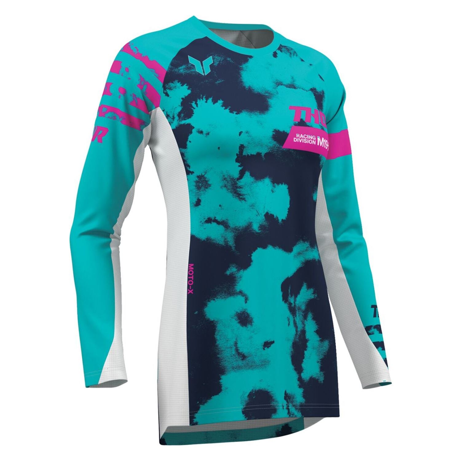 Thor 2026 Womens Launchmode Bleach White Aqua MX Jersey